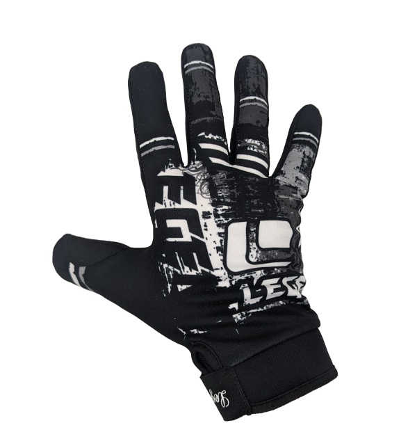 Legend Full Finger Winter Gloves - Medium - Blk/Wht