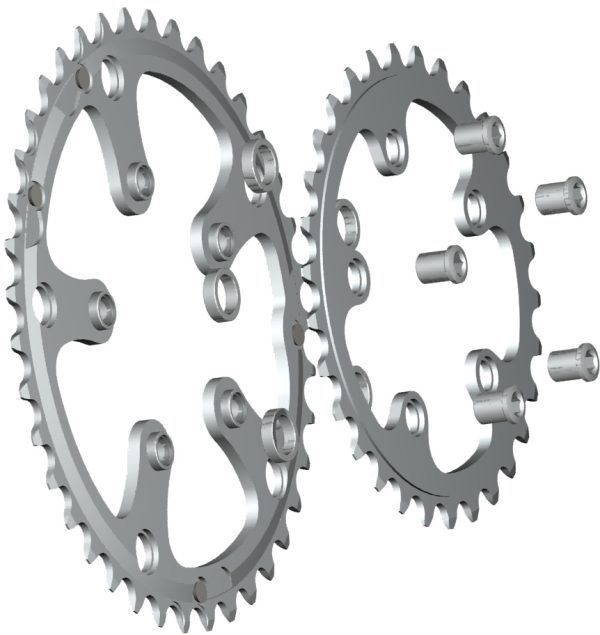 34T 5-Arm 74mm Chainring Silver Stronglight