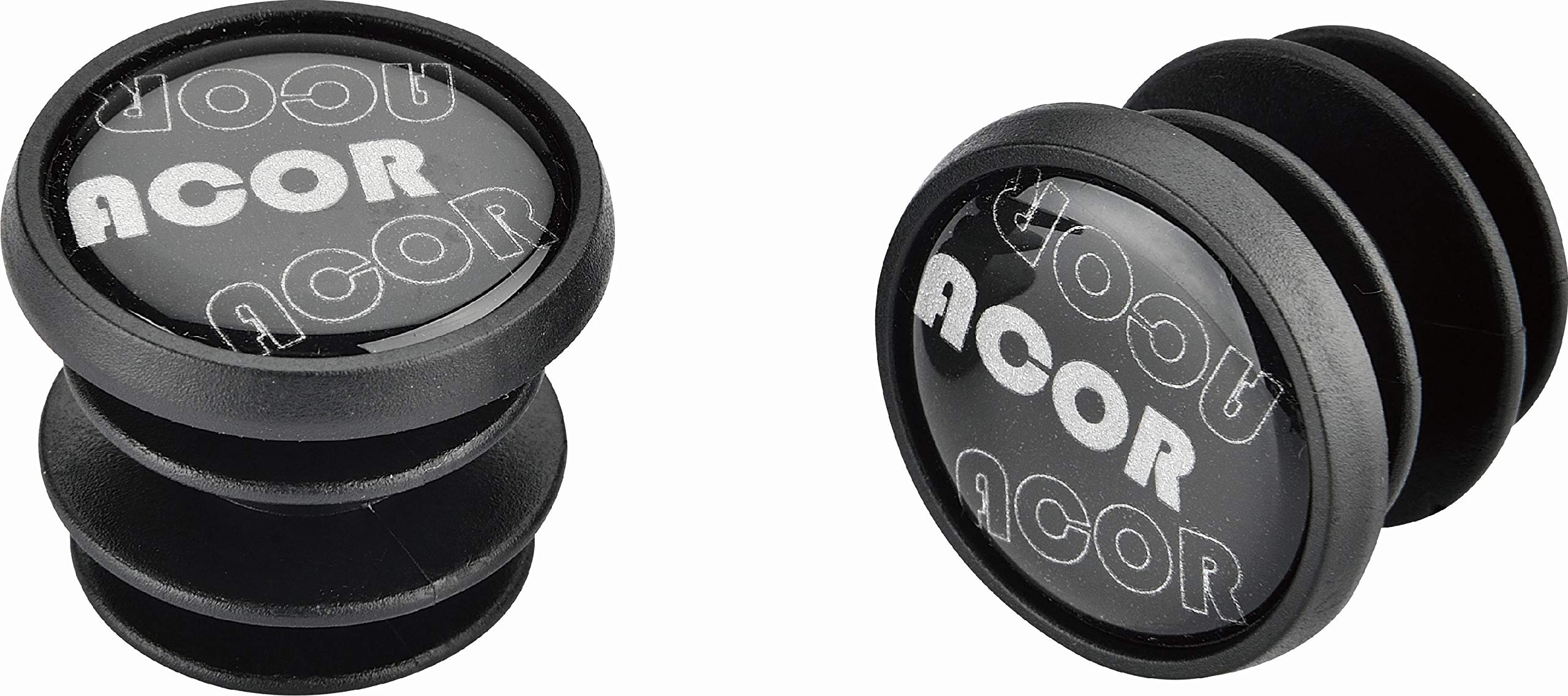 ASG21911 Acor ATB Handlebar End Plugs With Reflective Logo